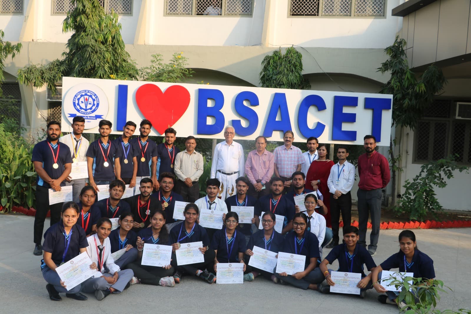 Campus view of B.S.A College of Engineering and Technology, Mathura - Delhi Road, Near New Bus Stand, Mathura, Uttar Pradesh 281004