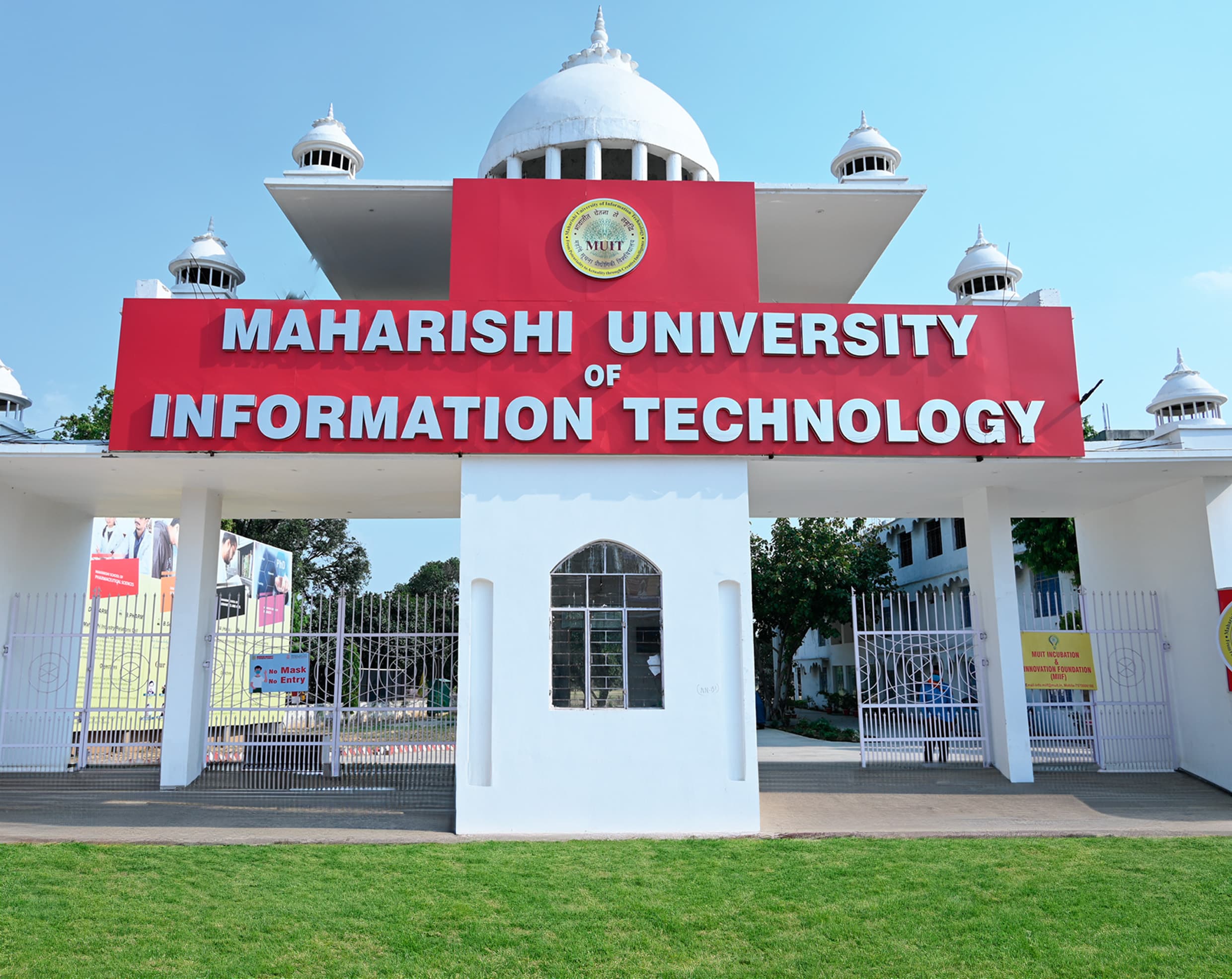 Campus view of Maharishi University Of Information Technology, Maharishi University of Information Technology, MUIT Noida, Maharishi University placements, MUIT B.Tech admissions, MUIT Data Science, Maharishi University fees