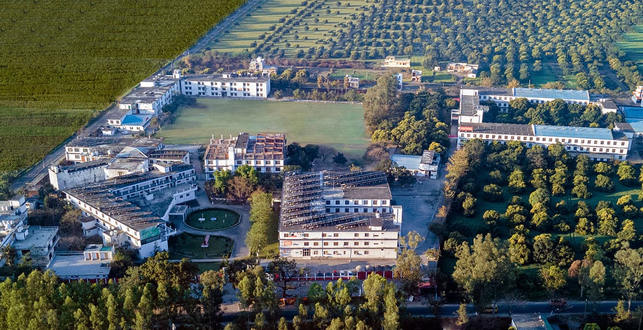 Campus view of Amrapali University, Shiksha Nagar, Lamachaur, Haldwani, Nainital, Uttarakhand 263139