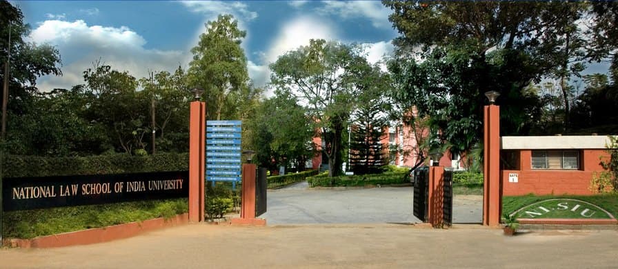 Campus view of National Law School of India University, Bangluru