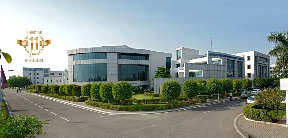 Campus view of Accurate Institute of Management and Technology, Greator Noida