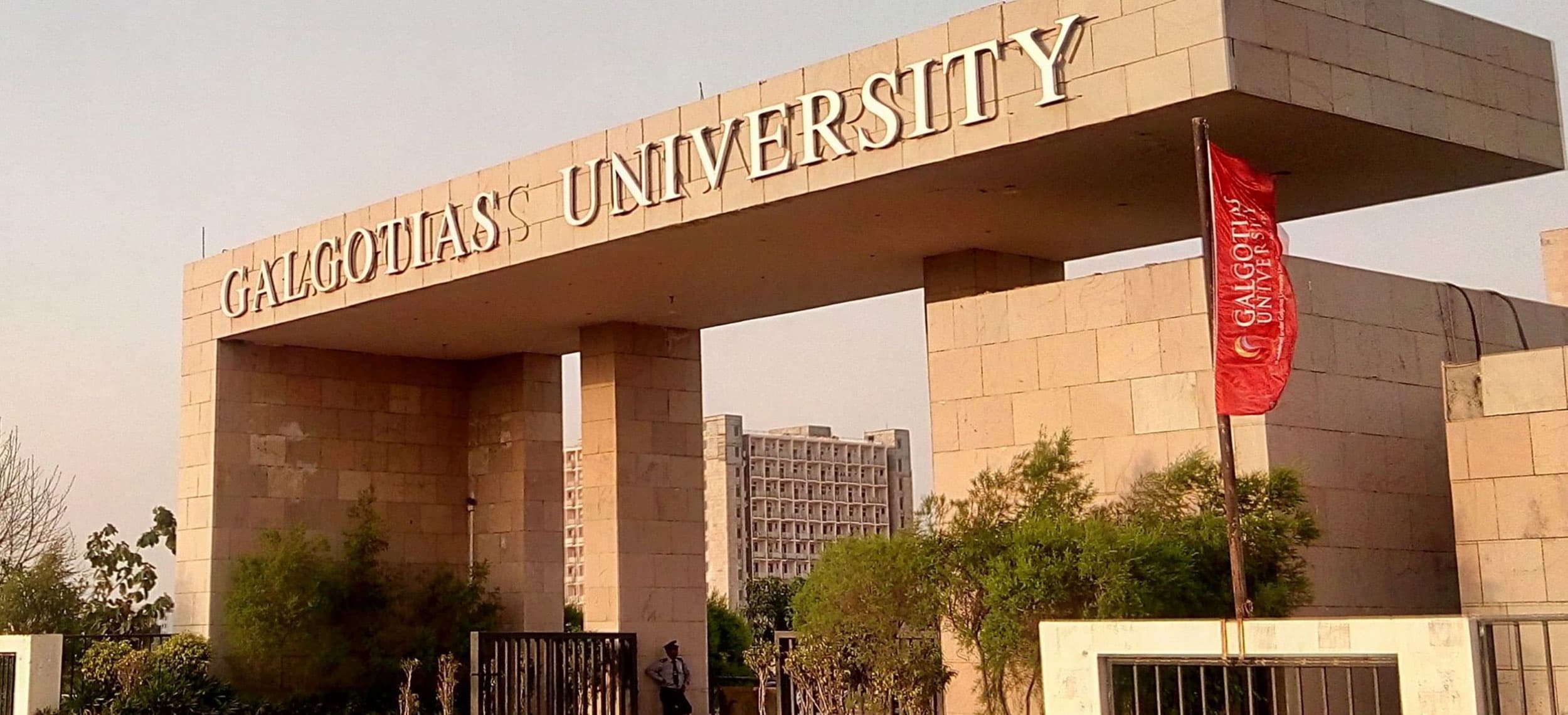 Campus view of Galgotias University, Plot No. 2, Sector 17-A, Yamuna Expressway, Greater Noida