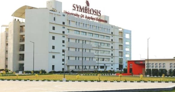 Campus view of Symbiosis University of Applied Sciences, Super Corridor, Near Airport, Bada Bangarda, Indore, Madhya Pradesh 453112