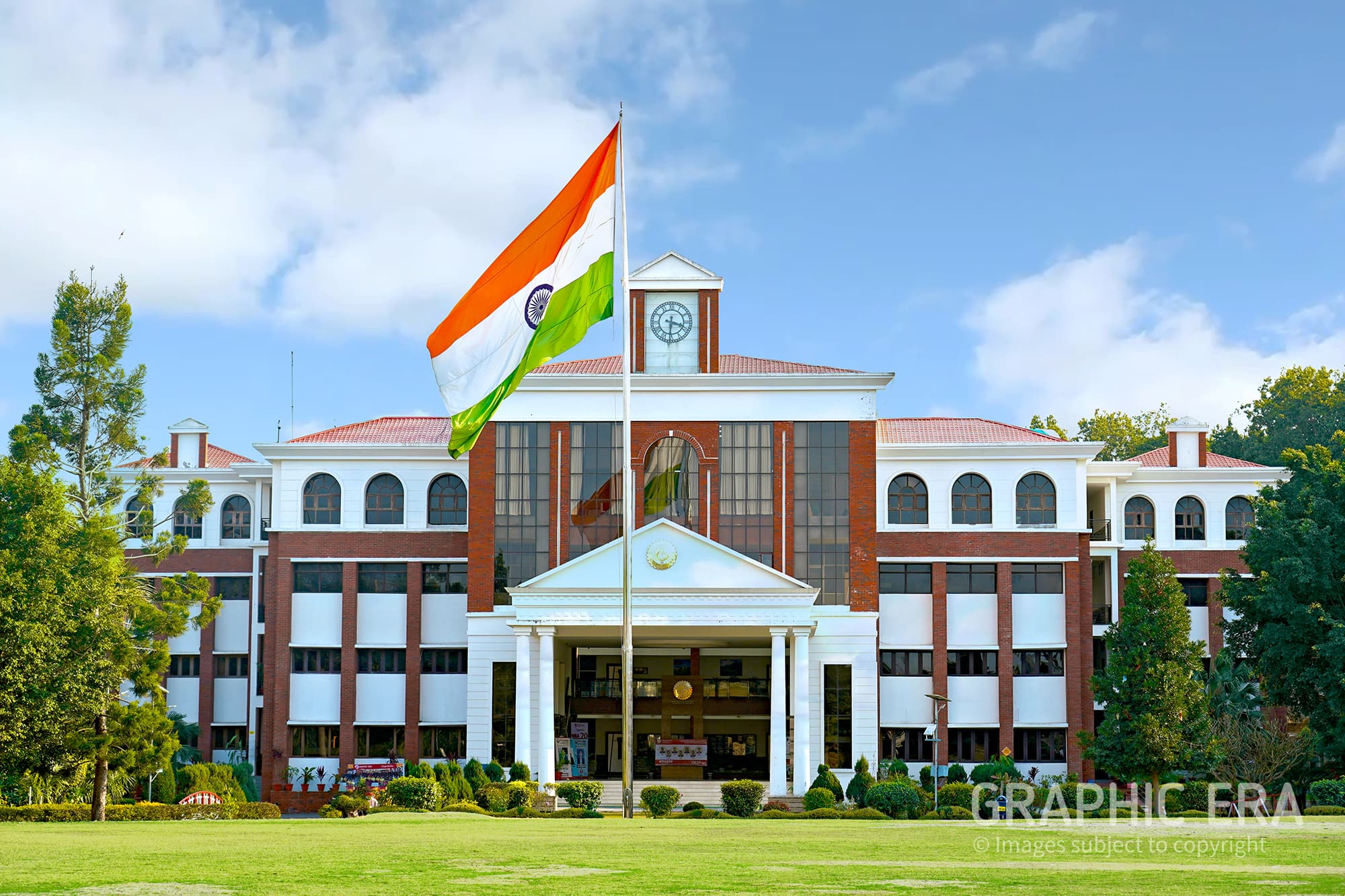 Campus view of Graphic Era University, 566/6, Bell Road, Society Area, Clement Town, Dehradun, Uttarakhand 248002